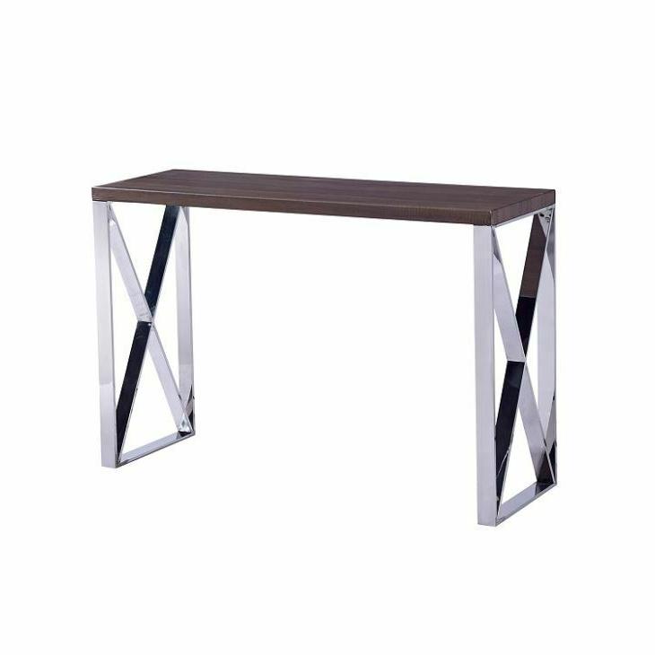 tavolo consolle in legno e gambe in