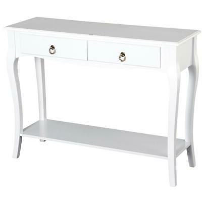 tavolo consolle per ingresso bianco 100x33x76cm