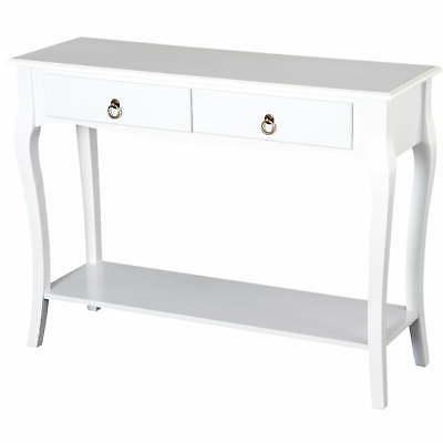 tavolo consolle per ingresso bianco opaco 100x33x76