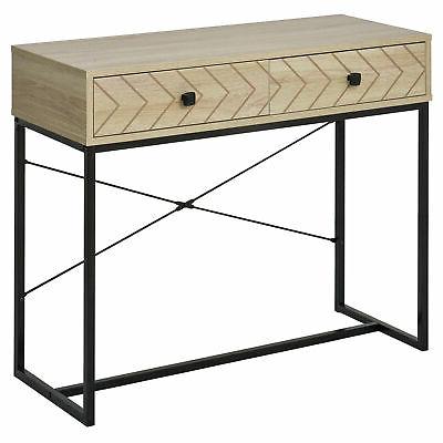 tavolo consolle vintage in legno e metallo