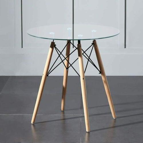 tavolo da cucina rotondo in vetro temperato