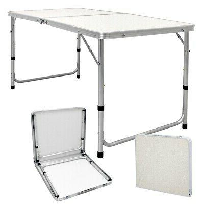 tavolo da esterno per campeggio 120cm bianco