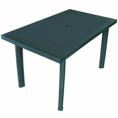 tavolo da giardino 126x76x72 cm plastica verde