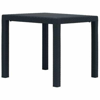 tavolo da giardino antracite plastica stile rattan