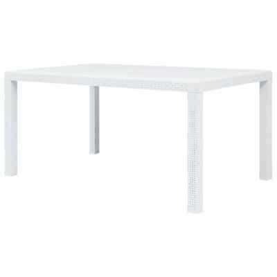 tavolo da giardino bianco in plastica stile