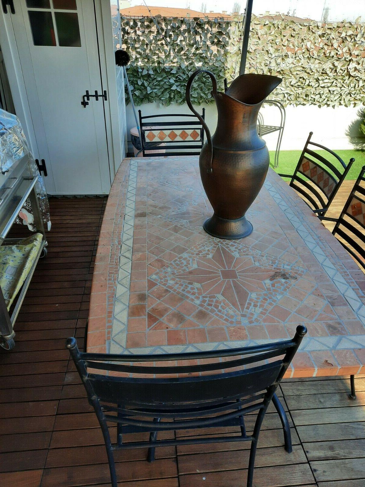 tavolo da giardino con 6 sedie cm