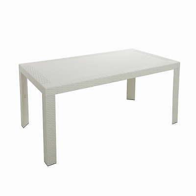 tavolo da giardino in plastica rettangolare 140x80x72cm