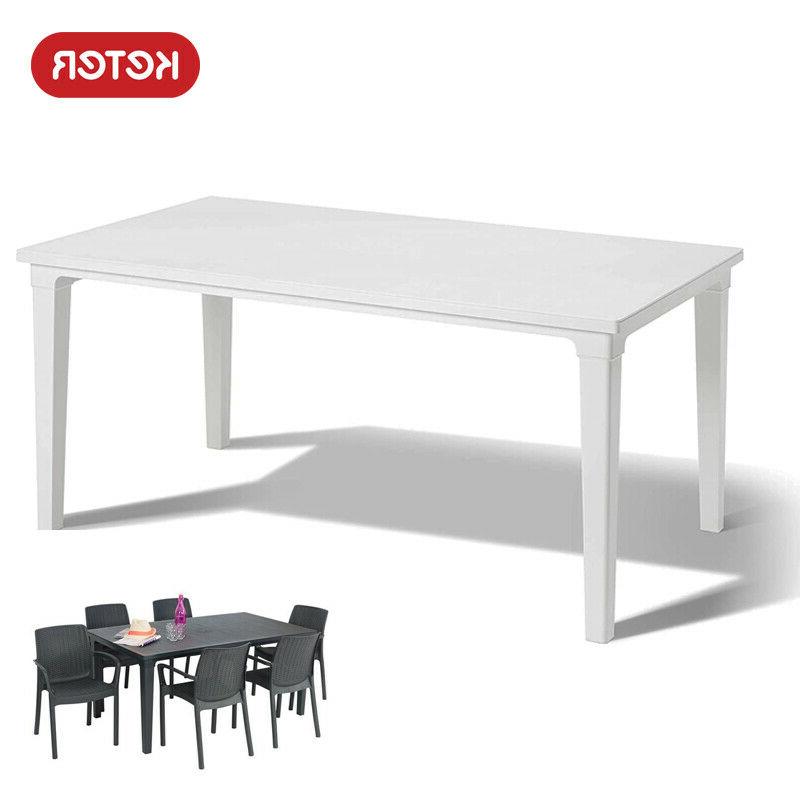 tavolo da giardino per esterno rettangolare in