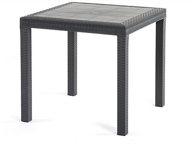 tavolo da giardino resina simil effetto rattan