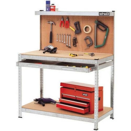 tavolo da lavoro acciaio con pannello attrezzi