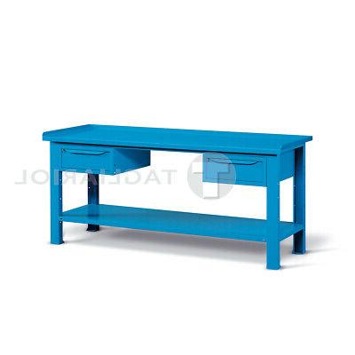 tavolo da lavoro officina in acciaio 2mt