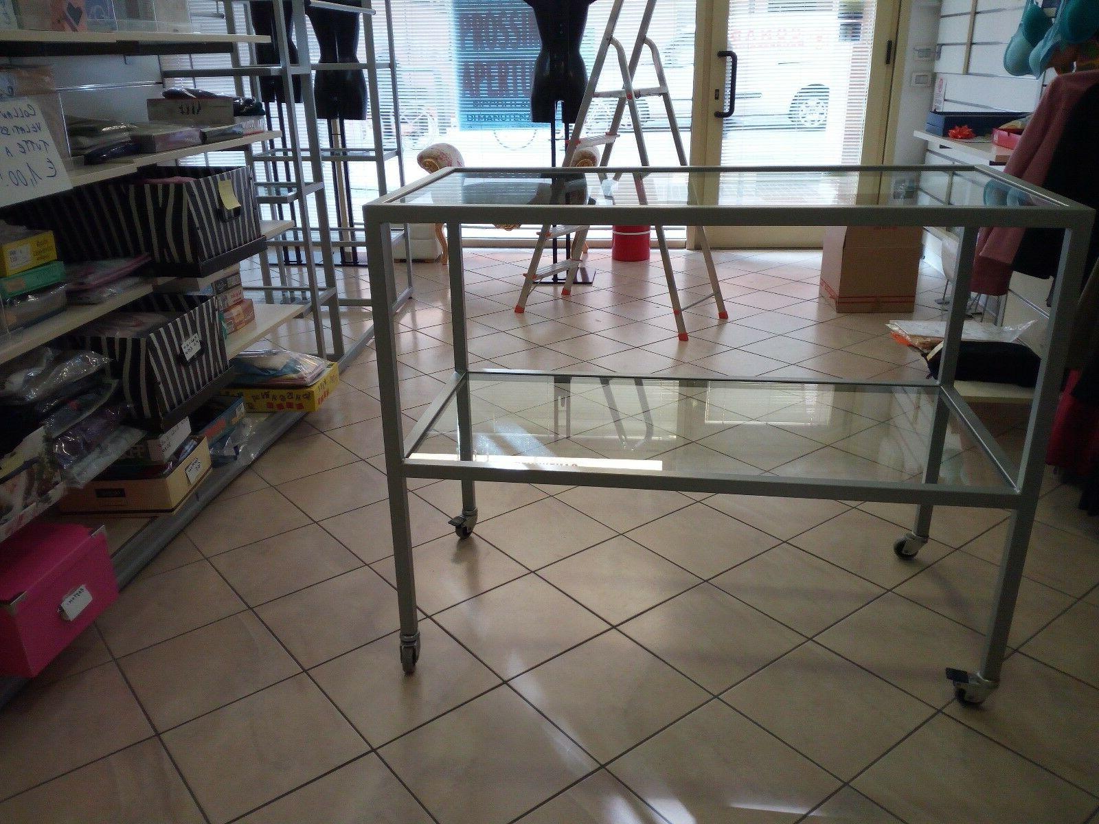 tavolo da negozio rettangolare 60x120 con 2