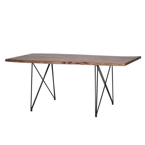 tavolo da pranzo 180x90cm marrone scuro mumbai