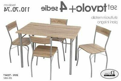 tavolo da pranzo con 4 sedie legno