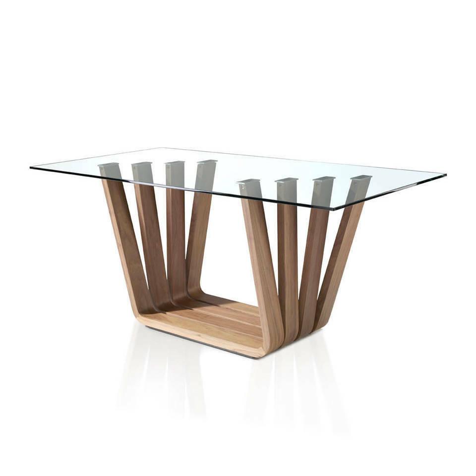 tavolo da pranzo con base in legno