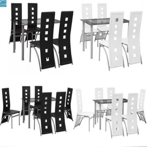 tavolo da pranzo e sedia in pelle