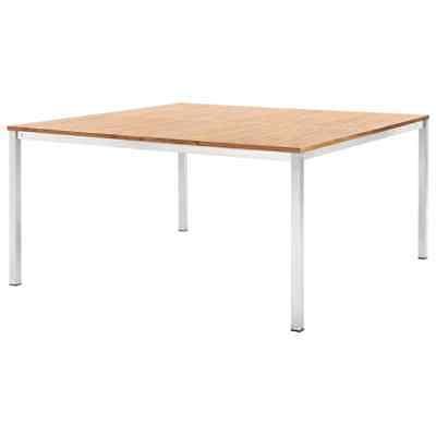 tavolo da pranzo giardino 150x150x75cm acacia e