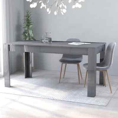 tavolo da pranzo grigio lucido 160x80x76 cm