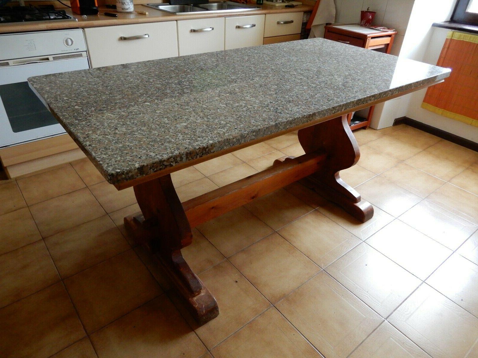 tavolo da pranzo in granito 180x80x30