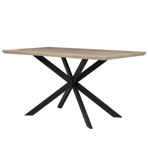 tavolo da pranzo in legno chiaro nero