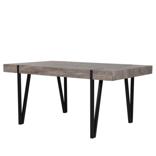 tavolo da pranzo marrone scuro e nero