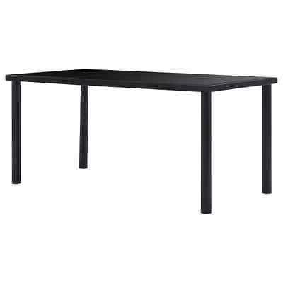 tavolo da pranzo nero 160x80x75 cm in