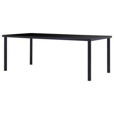 tavolo da pranzo nero 200x100x75 cm in