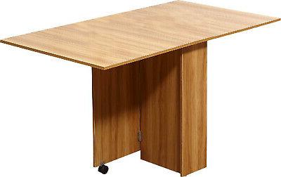 tavolo da pranzo pieghevole legno naturale 140x80x74