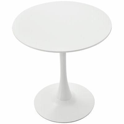 tavolo da pranzo rotondo mdf bianco 70x70x75cm