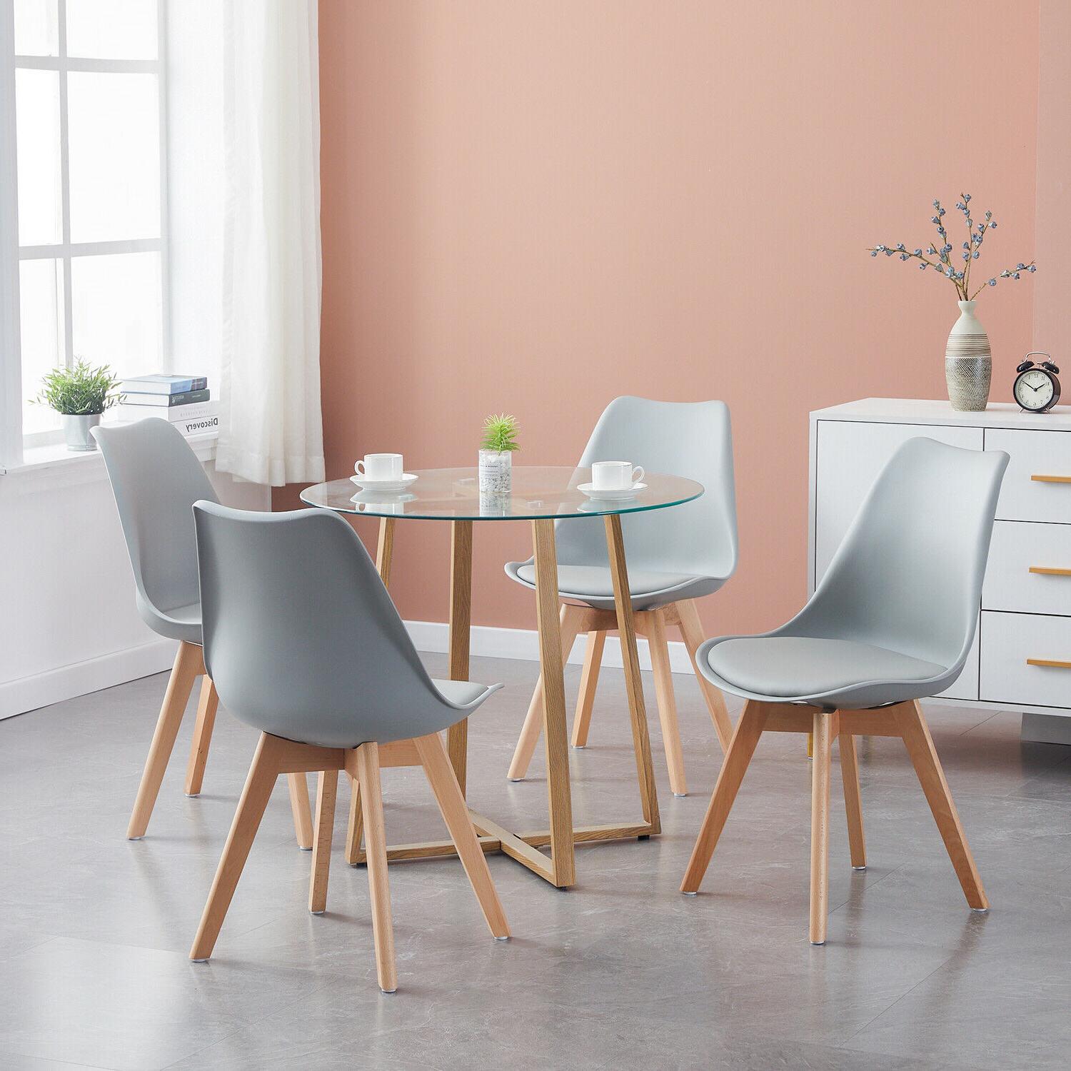 tavolo da pranzo rotondo scandinavo e 4