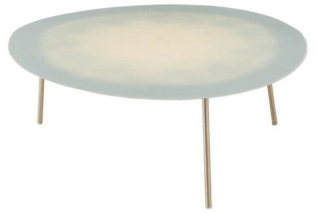 tavolo da salotto metallo laccato blu chiaro