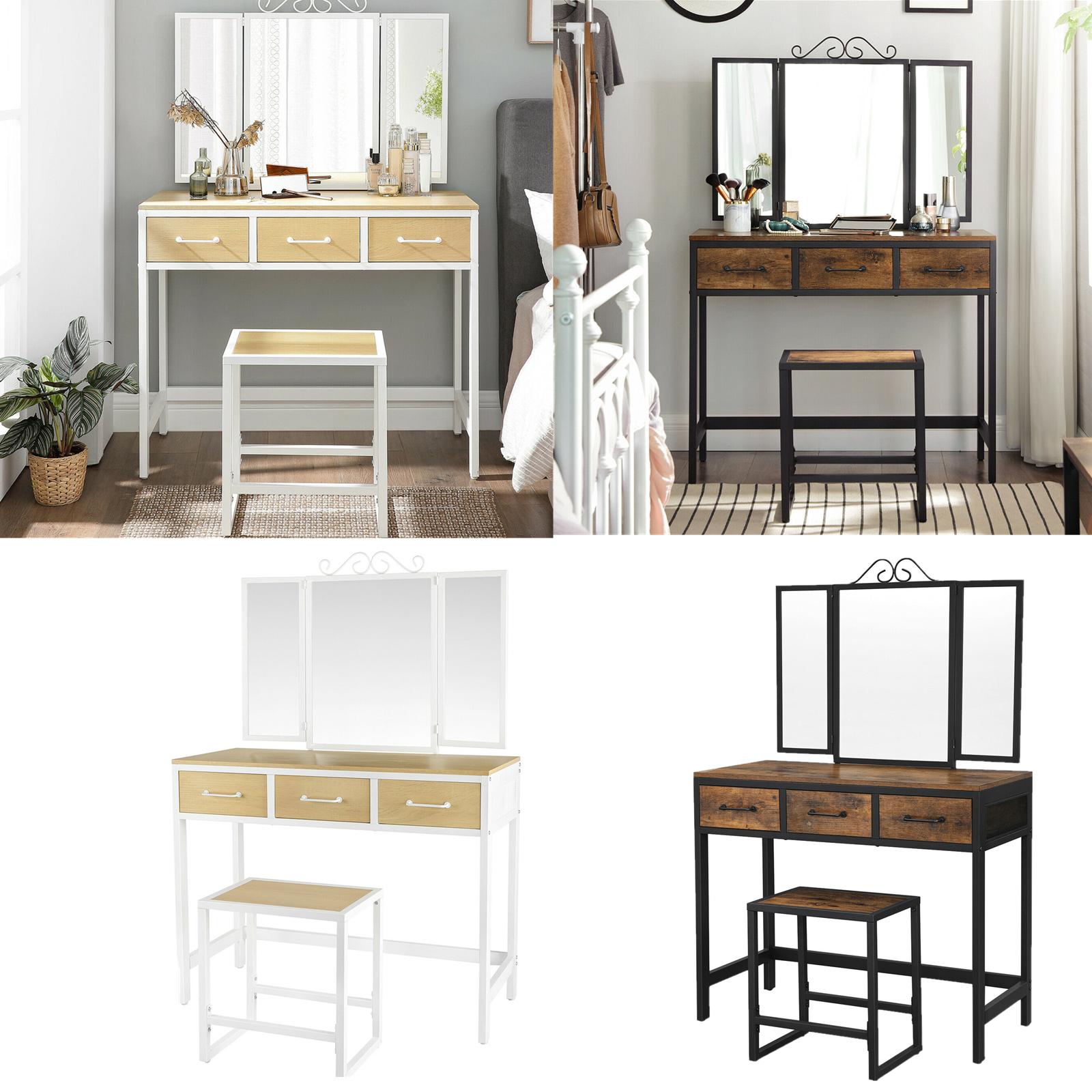 tavolo da trucco con sgabello toeletta con