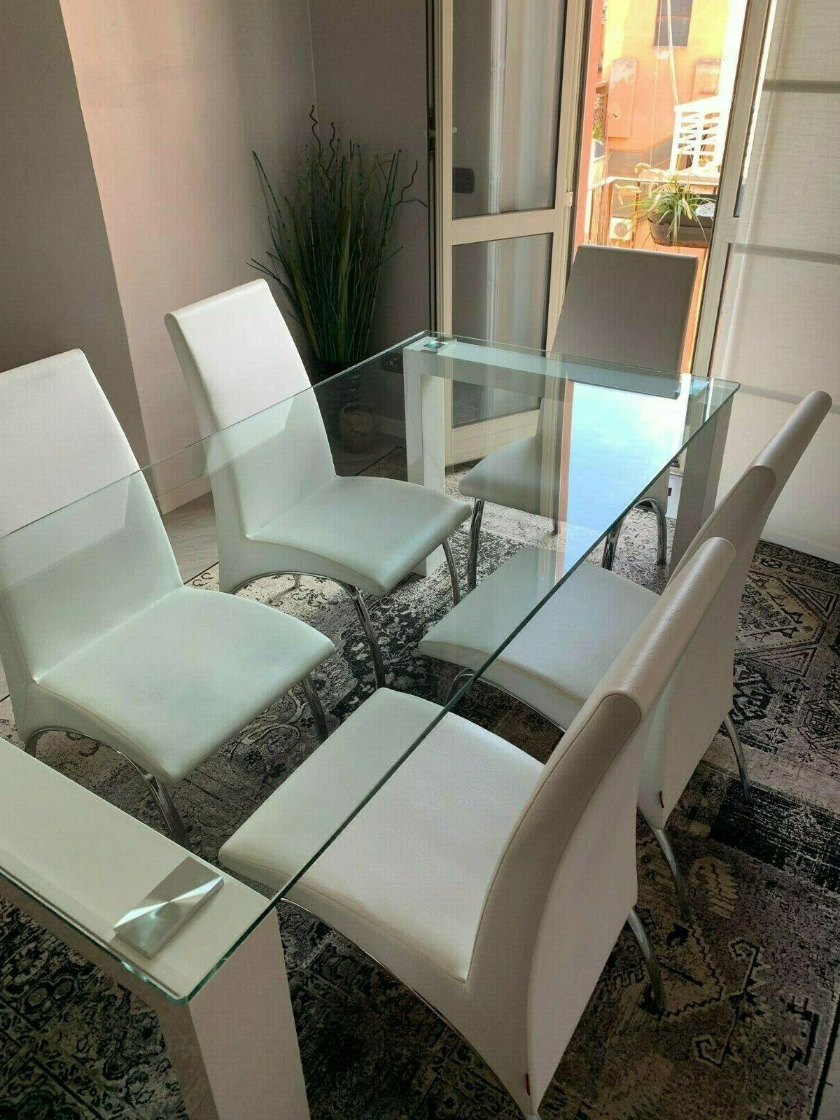 tavolo desing in vetro cm 180x90x76h 6