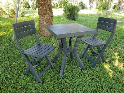 tavolo e sedie da giardino set 3