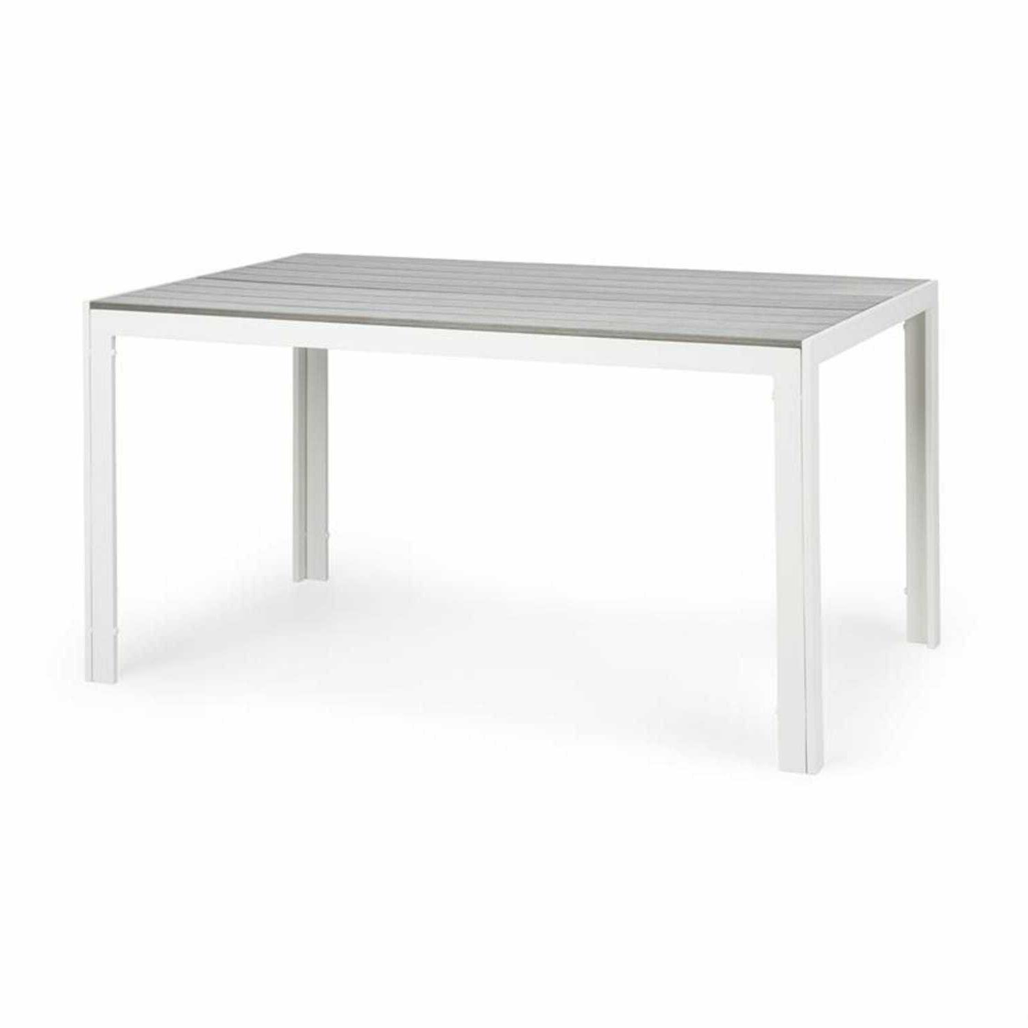 tavolo esterno giardino tavolino arredamento alluminio bianc