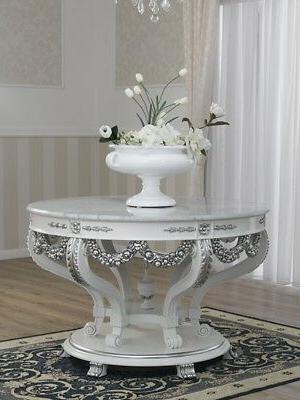 tavolo imperiale stile barocco moderno bianco laccato