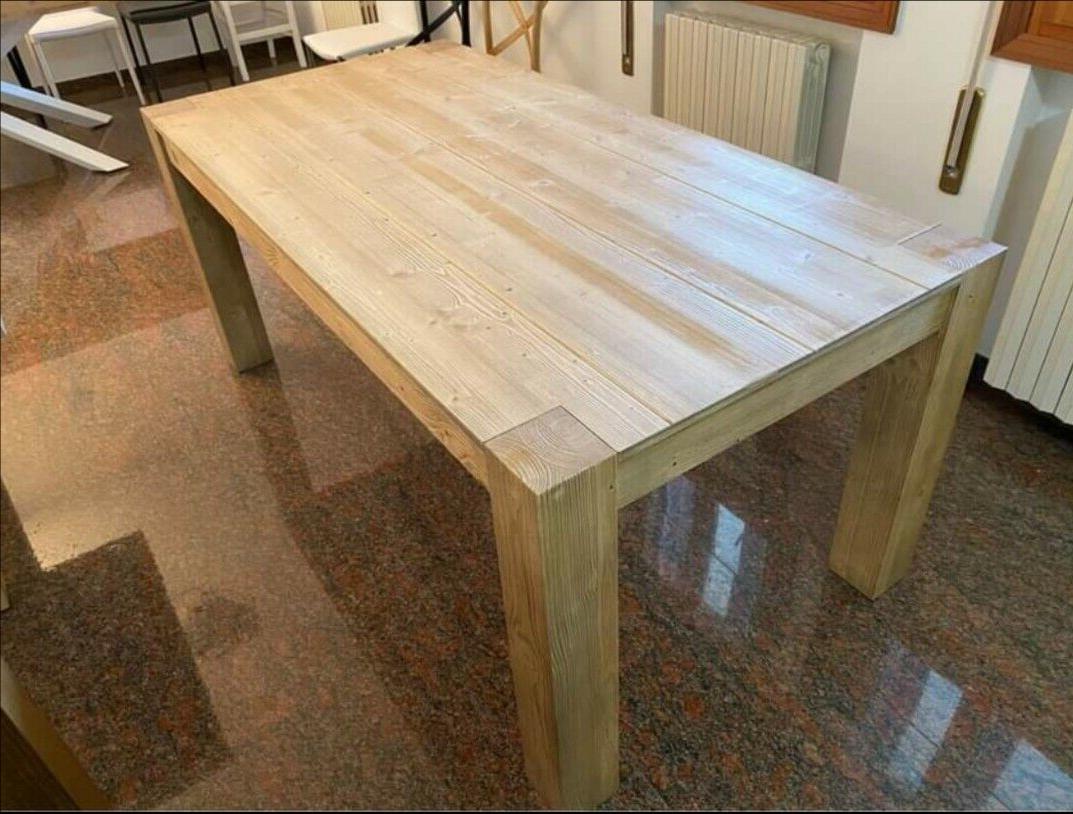 tavolo in abete naturale effetto spazzolato varie