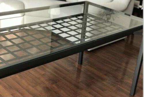 tavolo in ferro battuto e cristallo 150x78x76