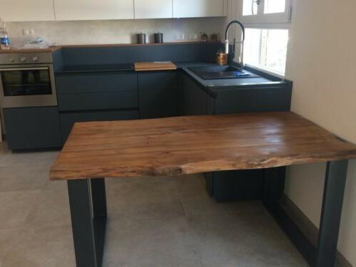 tavolo in legno massello di castagno scorniciato