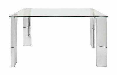 tavolo in mdf e vetro cm 140x80x74h