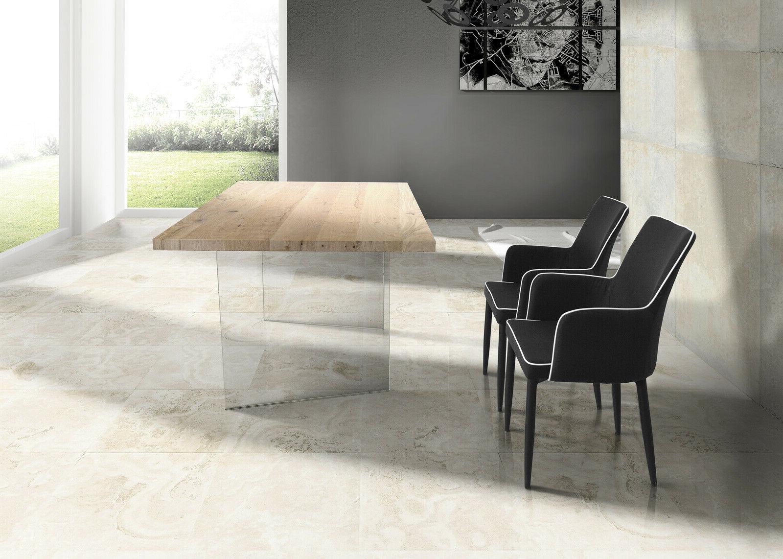 tavolo in rovere massello impiallacciato gambe in