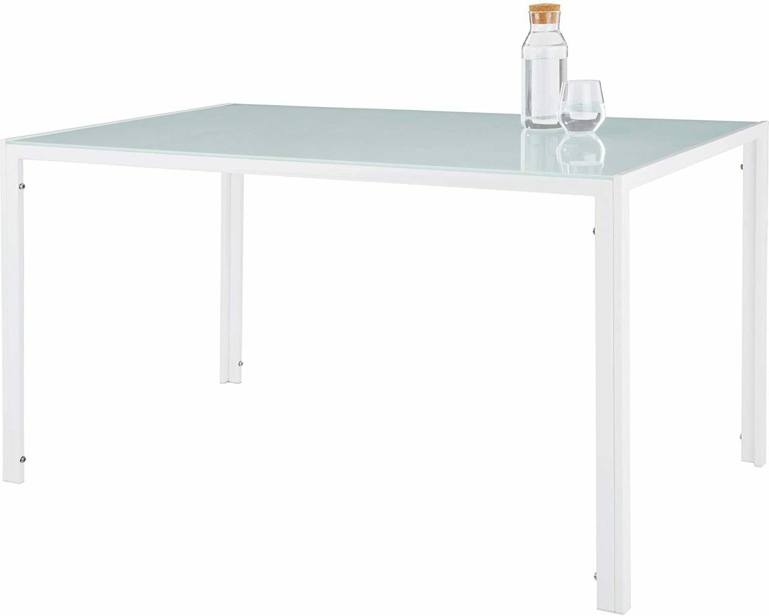 tavolo in vetro con gambe in metallo