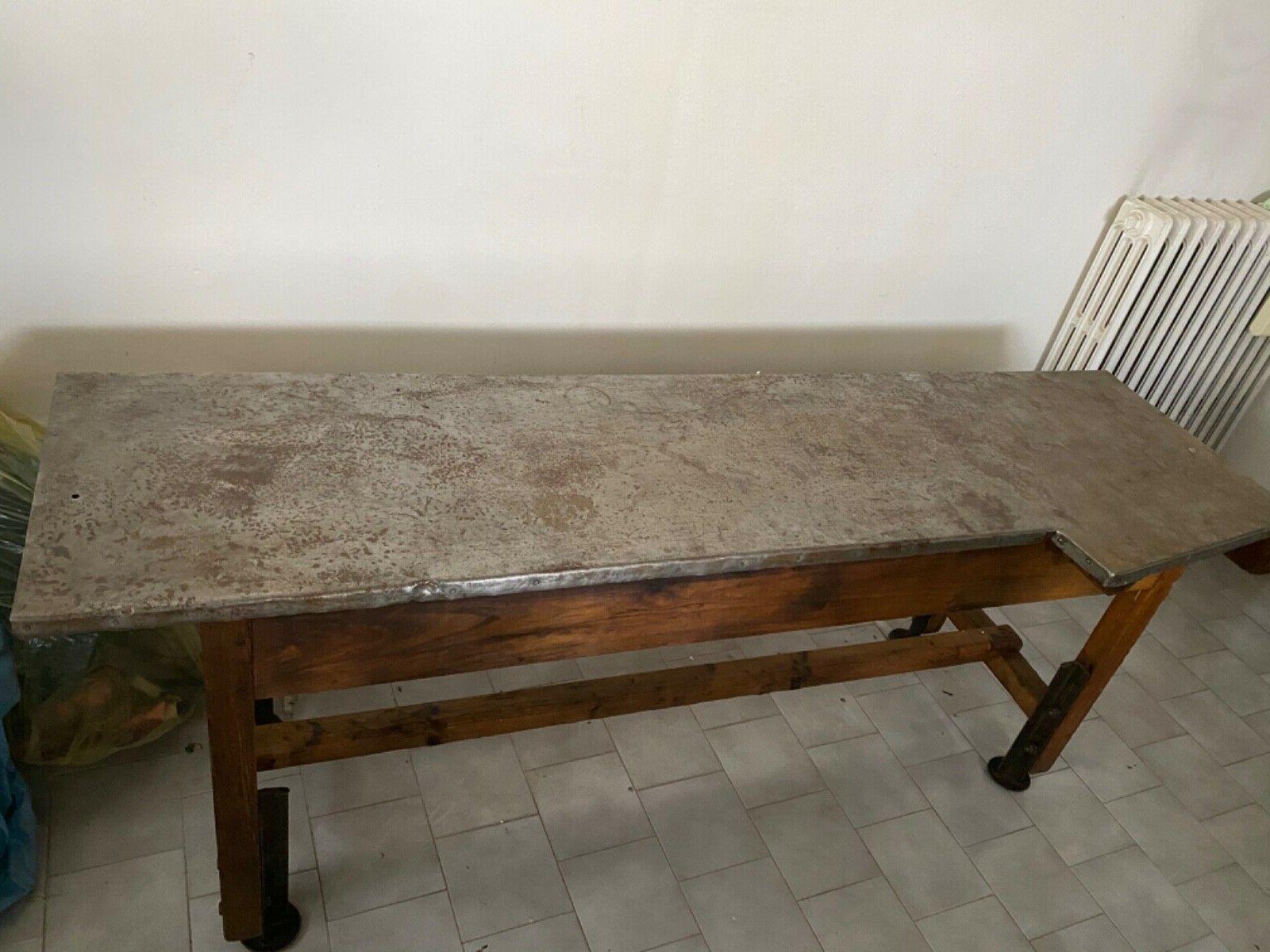 tavolo industrial antico presunto utilizzo vecchia macelleri