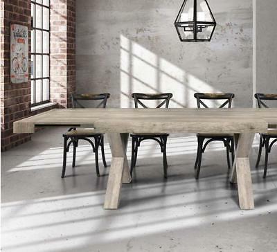 tavolo invecchiato con 2 allunghe 180x90