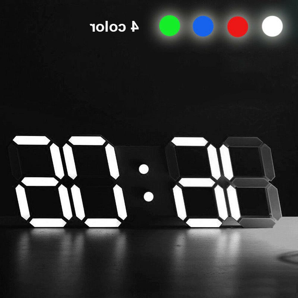 tavolo led digitale moderno notte parete orologio