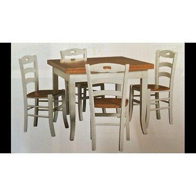 tavolo legno 90x90 all e 4 sedie