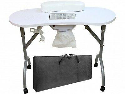 tavolo manicure pieghevole con aspiratore e borsa