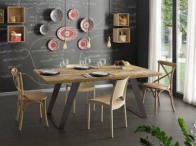 tavolo moderno rettangolare in legno massello 200