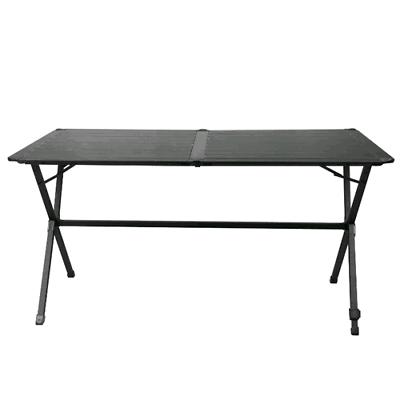 tavolo nero pieghevole per 6 persone 140x80x70