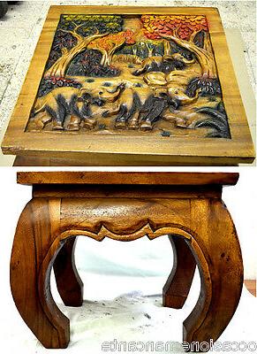 tavolo opium incisioni bassorilievo legno massello 50